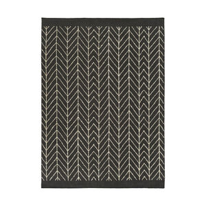 Dasher 90 X 60 inch Black and Neutral Area Rug, Wool, Cotton, and Viscose