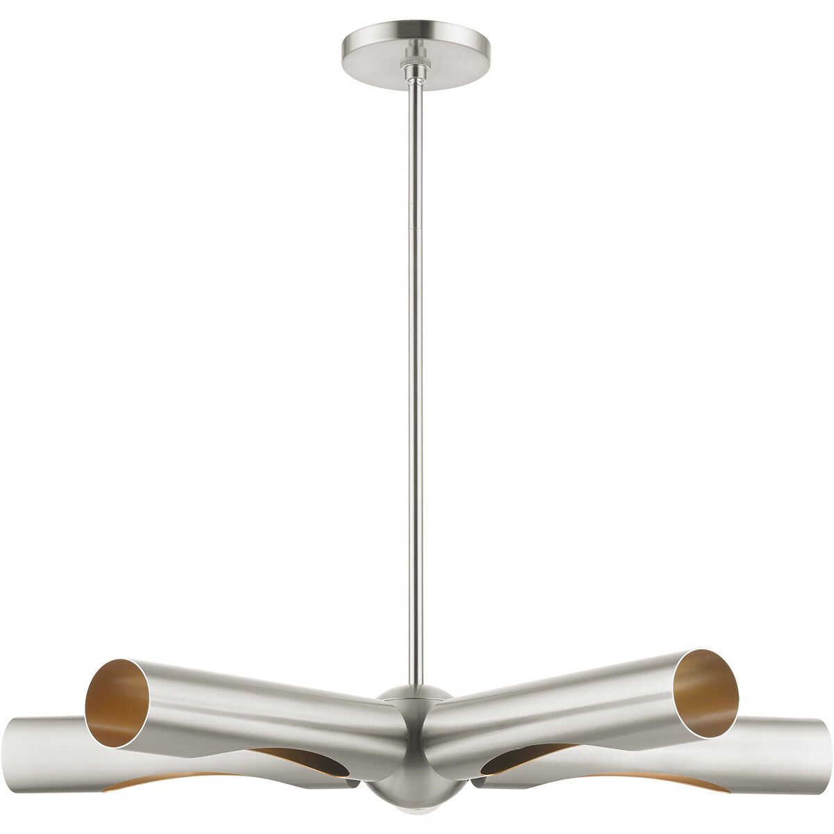 Novato 5 Light 33 inch Brushed Nickel Chandelier Ceiling Light