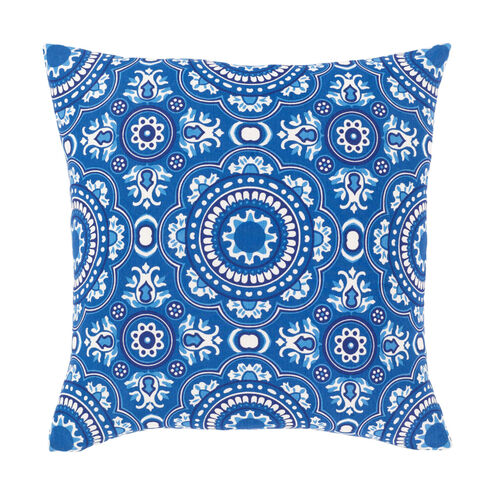 Global Blues 18 X 18 inch Bright Blue/White/Dark Blue Pillow Kit, Square