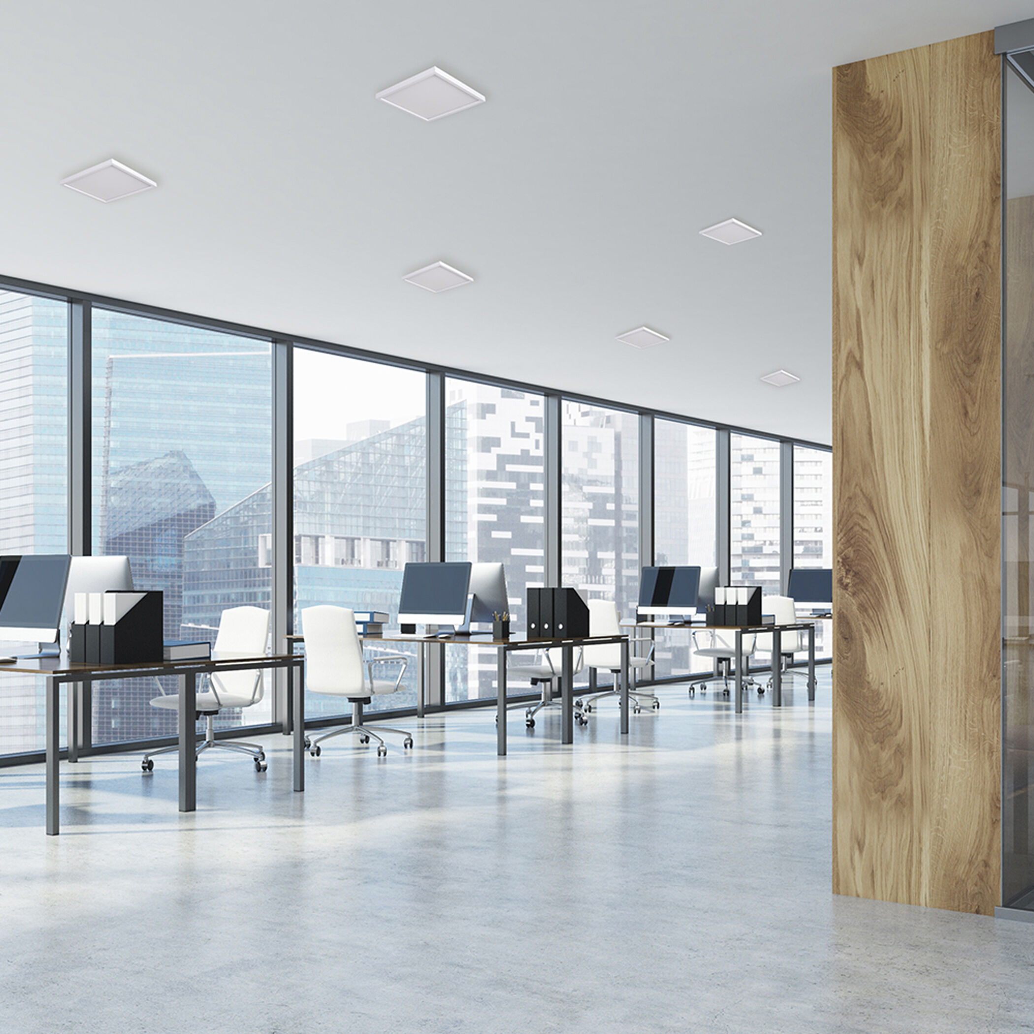 Edge Square LED 9 inch White Flush Mount Ceiling Light