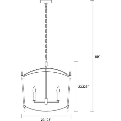 Sean Lavin Thayer 5 Light 23.13 inch Antique Gild Lantern Chandelier Ceiling Light