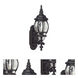 Signature 1 Light 22 inch Black Outdoor Wall Light