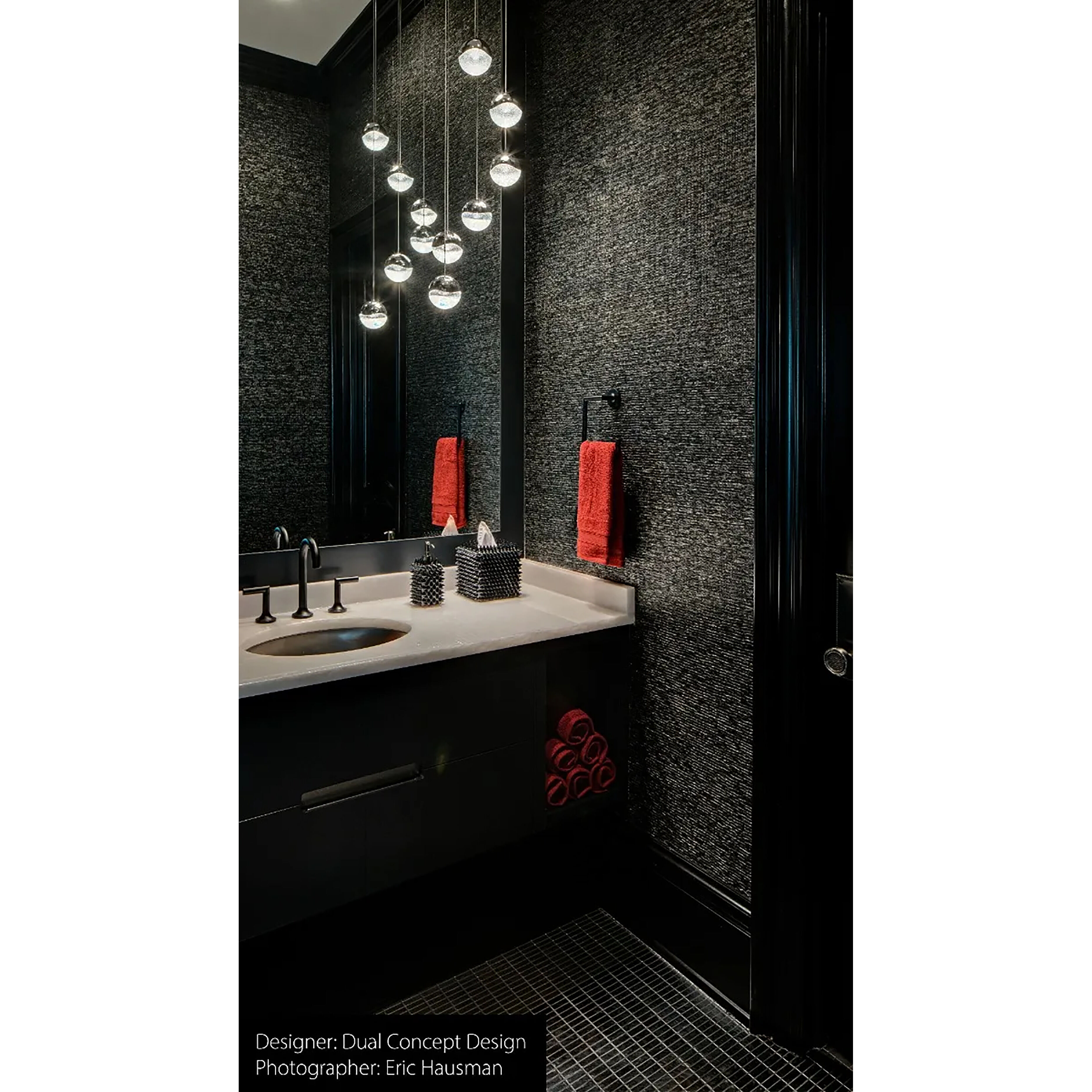 Grapes LED 17 inch Polished Chrome Cluster Pendant Ceiling Light in Large