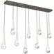 Hailstone LED 65.1 inch Flat Bronze with Chalk Multi-Pendant Ceiling Light
