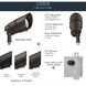 Varia 12 9.8 watt Textured Black Accent Light, Adjustable