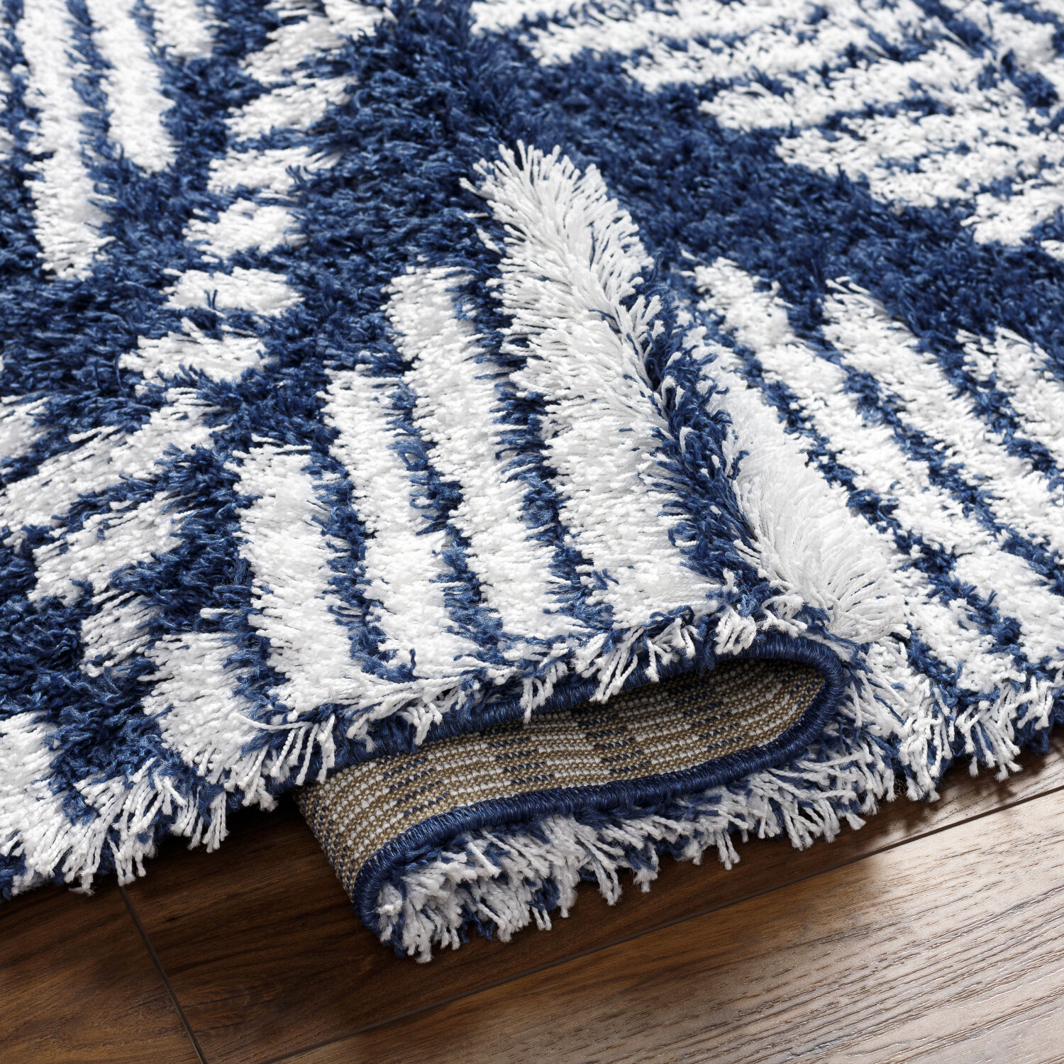 Urban Shag 114 X 79 inch Navy Rug, Rectangle