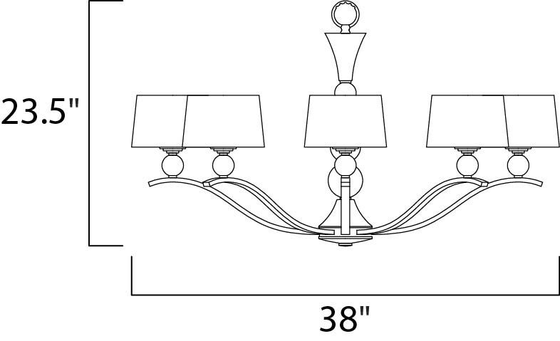 Rondo 8 Light 38.75 inch Polished Nickel Multi-Tier Chandelier Ceiling Light
