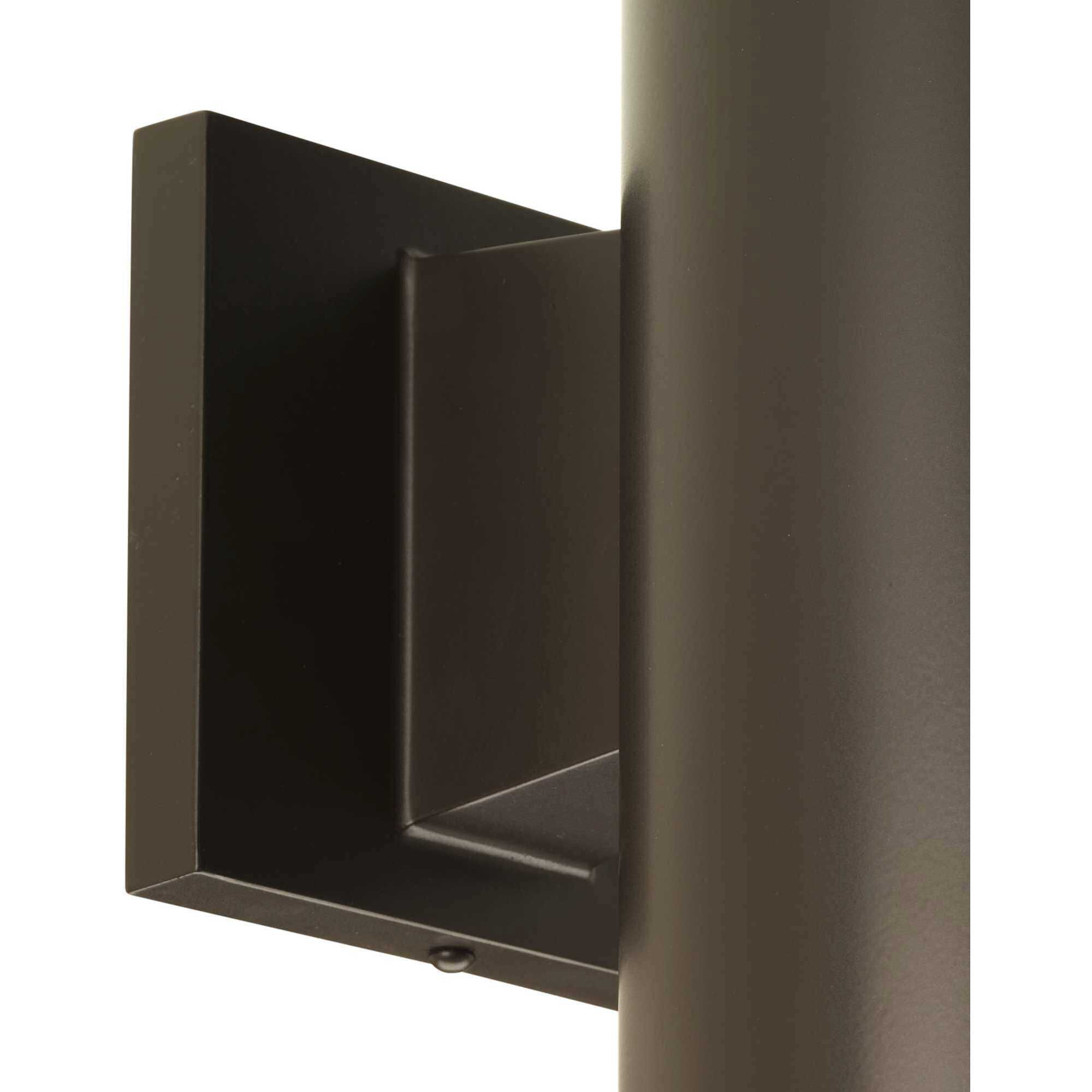 Cylinder Outdoor Wall Cylinder in Antique Bronze, Standard Lamping