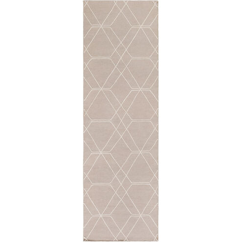 Seabrook 66 X 42 inch Neutral and Blue Area Rug, Wool