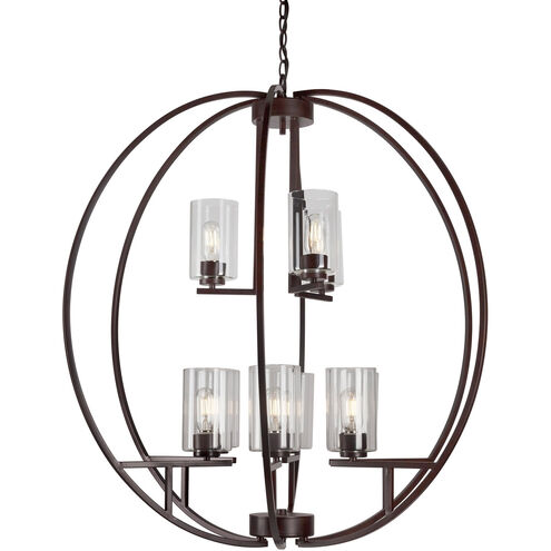 Orbit 9 Light 36 inch Antique Bronze Chandelier Ceiling Light