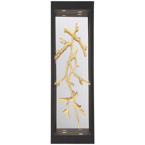Aerie LED 20 inch Gold and Black Outdoor Wall Sconce