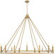 Dennison 16 Light 59.75 inch Signature Brass Chandelier Ceiling Light