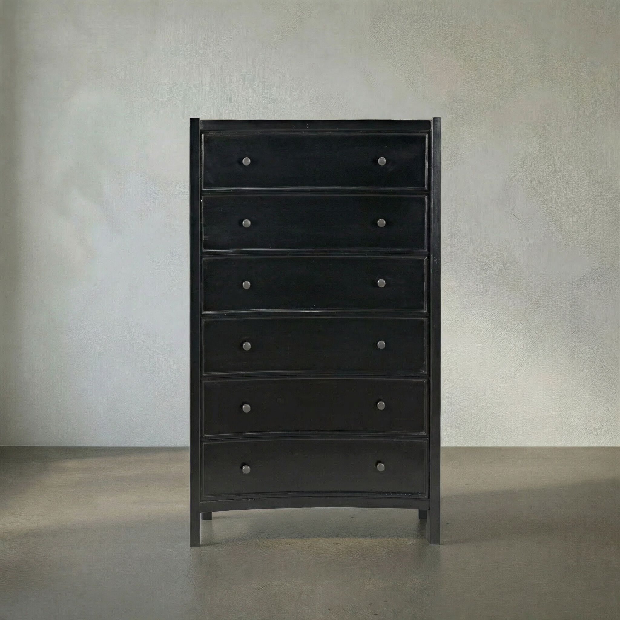Hampton Hand Rubbed Black Dresser, Tall Boy