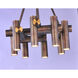 Tubular LED LED 20.25 inch Bronze Fusion/Antique Brass Chandelier Ceiling Light