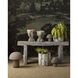 Faux Birch Black/Beige/Pale Gray Planter, Medium