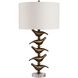 Sing Song 29.75 inch 150 watt Golden Bronze and Clear Crystal Table Lamp Portable Light