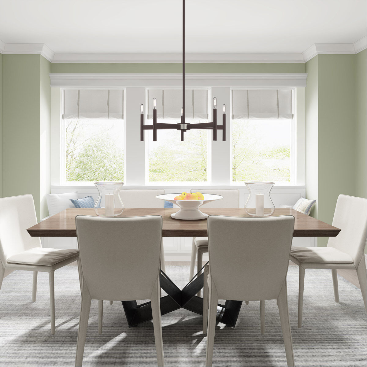 Copenhagen 5 Light 25 inch Bronze Chandelier Ceiling Light