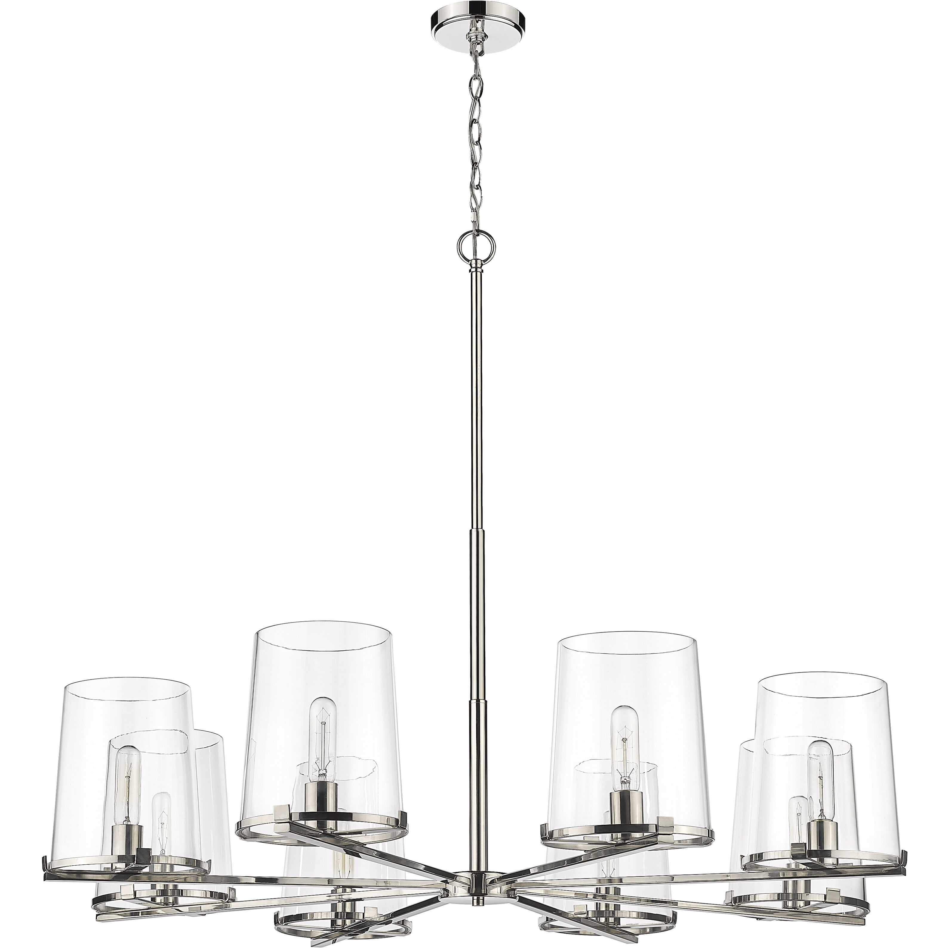 Callista 8 Light 44 inch Polished Nickel Chandelier Ceiling Light