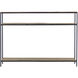 Lathi 42 inch Antique Brass and Black Console Table