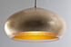 Brio 1 Light Bronze Pendant Ceiling Light in Gold Foil Glass, Halogen