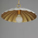 Primrose 1 Light 16 inch Matte White and Gold Leaf Single Pendant Ceiling Light