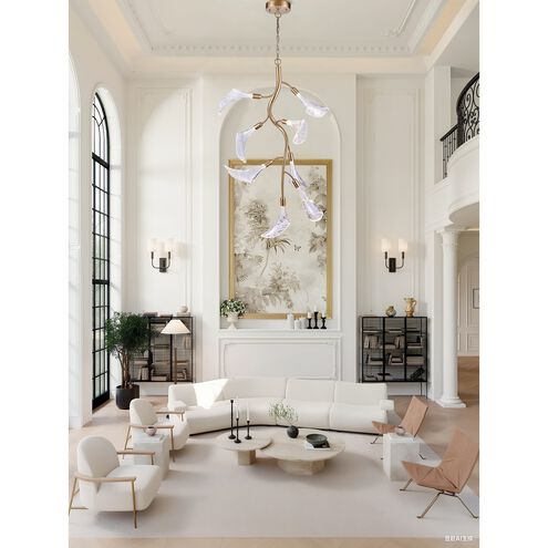 Calla LED 26 inch Natural Brass Chandelier Ceiling Light