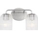 Eisele 2 Light 14 inch Brushed Nickel Vanity Light Wall Light, Small