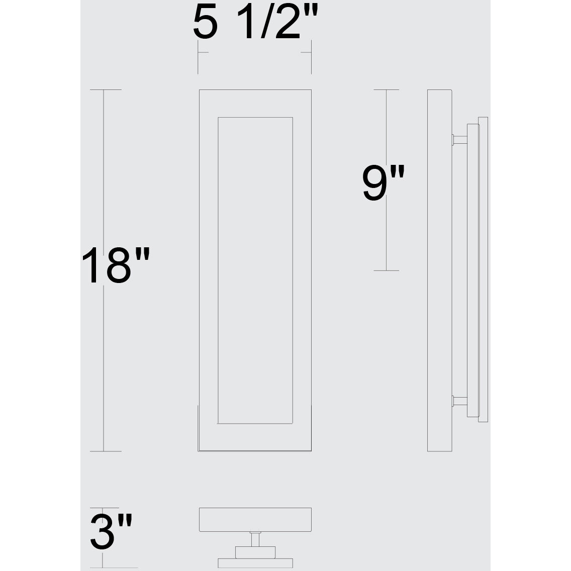 Zoey LED 18 inch Painted Antique Brass Outdoor Wall Sconce