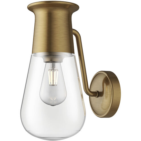 Marcel 1 Light 5.88 inch Vintage Brass Vanity Light Wall Light