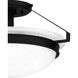 Elderwood 2 Light 15 inch Matte Black Semi-Flush Mount Ceiling Light