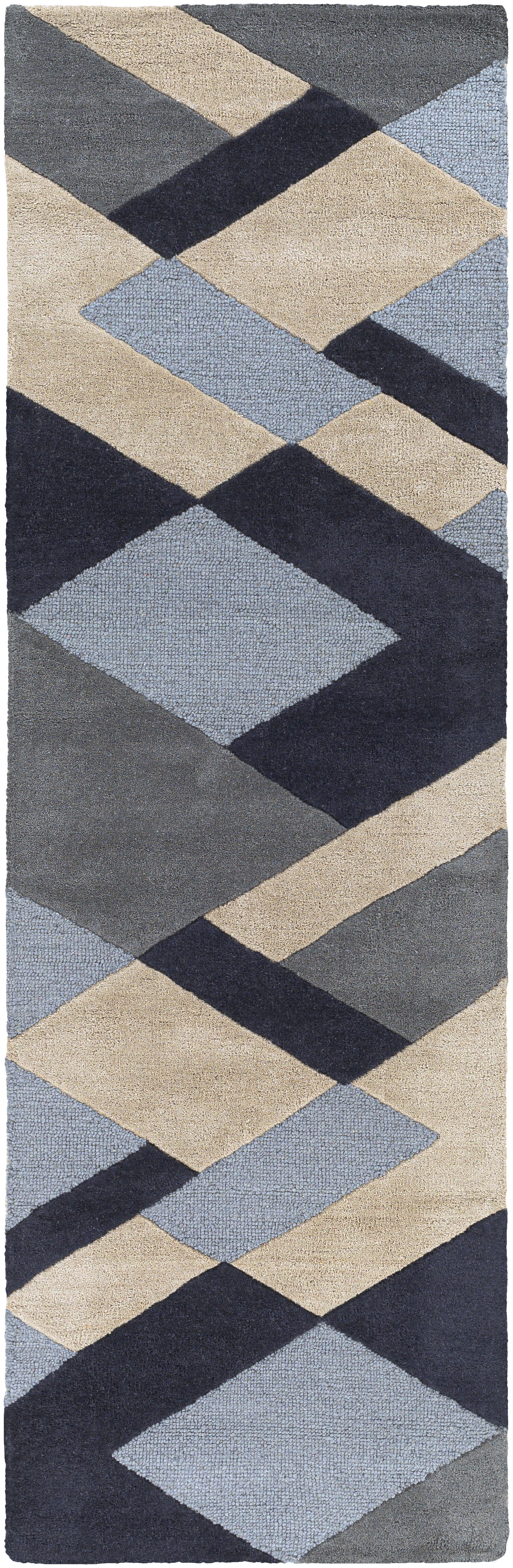 Kennedy 96 X 30 inch Ink Blue Rug in 2.5 x 8, Runner