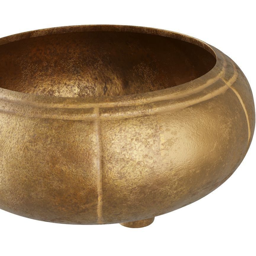 Zehir Antique Brass Cache Pot