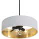 Celine 3 Light 18 inch Black Pendant Ceiling Light in White/Gold, Dual Mount