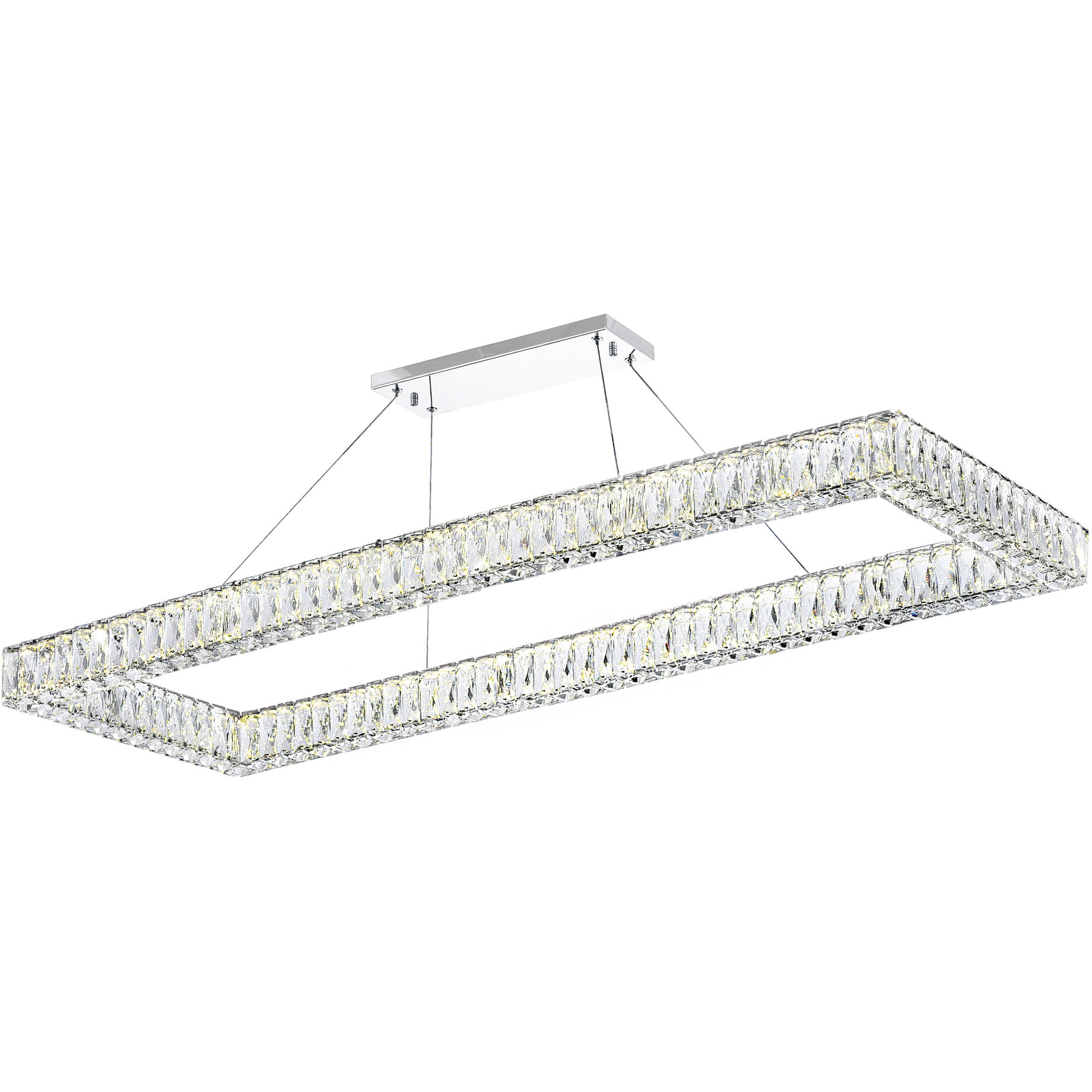 Felicity LED 52 inch Chrome Pool Table Light Ceiling Light