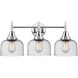 Caden 3 Light 26 inch Polished Chrome Bath Vanity Light Wall Light in Seedy Glass