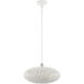 Charlton 1 Light 16 inch White with Brushed Nickel Accents Pendant Ceiling Light