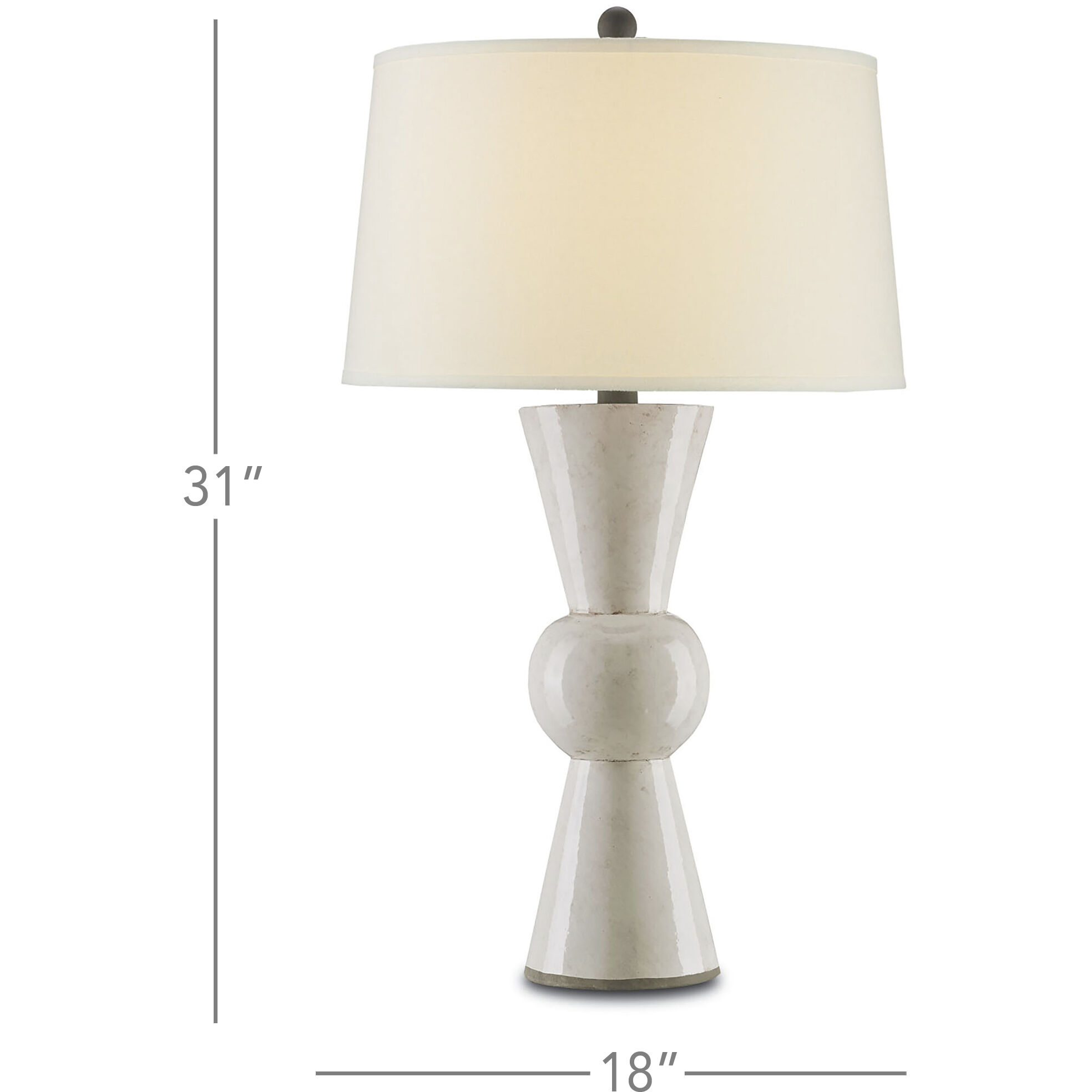 Upbeat 31 inch 150 watt Antique White Table Lamp Portable Light