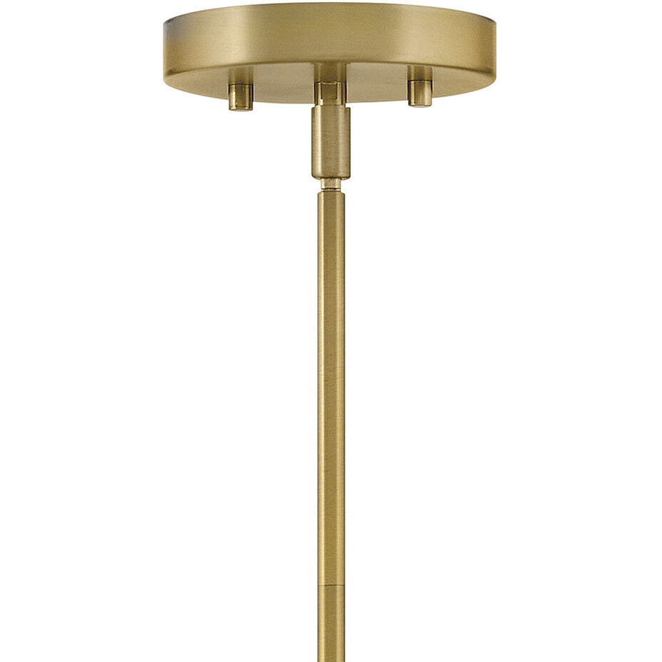 Lucy 1 Light 15 inch Black with Lacquered Brass Pendant Ceiling Light