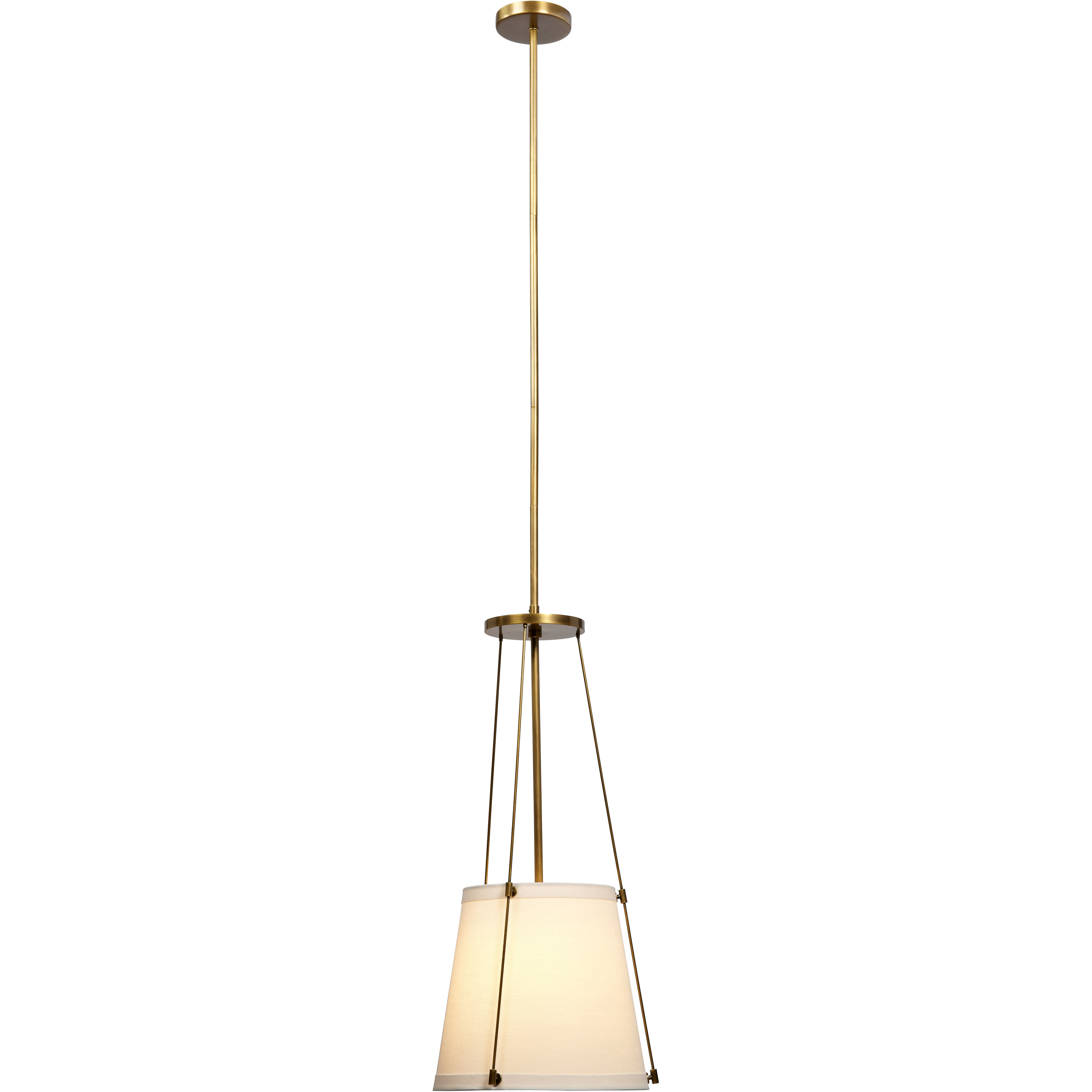 California 1 Light 12 inch Antique Brass Pendant Ceiling Light