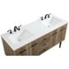 Cyrus 60 X 22 X 34 inch Natural Oak Vanity Sink Set