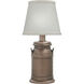 Ellie 13 inch Antique Old Bronze Mini Lamp Portable Light