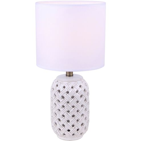 Luana 16.25 inch 60.00 watt Gold/White Table Lamp Portable Light