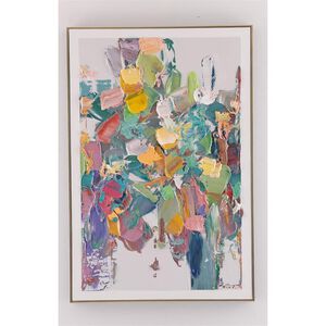 LM Zhou's Textural Brushstrokes 48 X 32.25 inch Painting, I