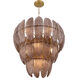 Marclaire 11 Light 26.5 inch Legacy Brass Pendant Ceiling Light in Brown Textured Handmade Glass