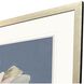 Magnolia on Blue Blue and Brown and Gray and White Framed Art