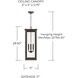 Hunt 4 Light 11 inch Oiled Bronze Outdoor Hanging Lantern