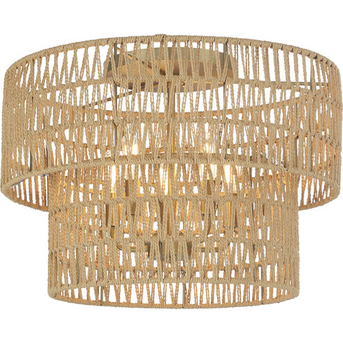 Bungalow Heaven 5 Light 20 inch Soft Brass Flush Mount Ceiling Light