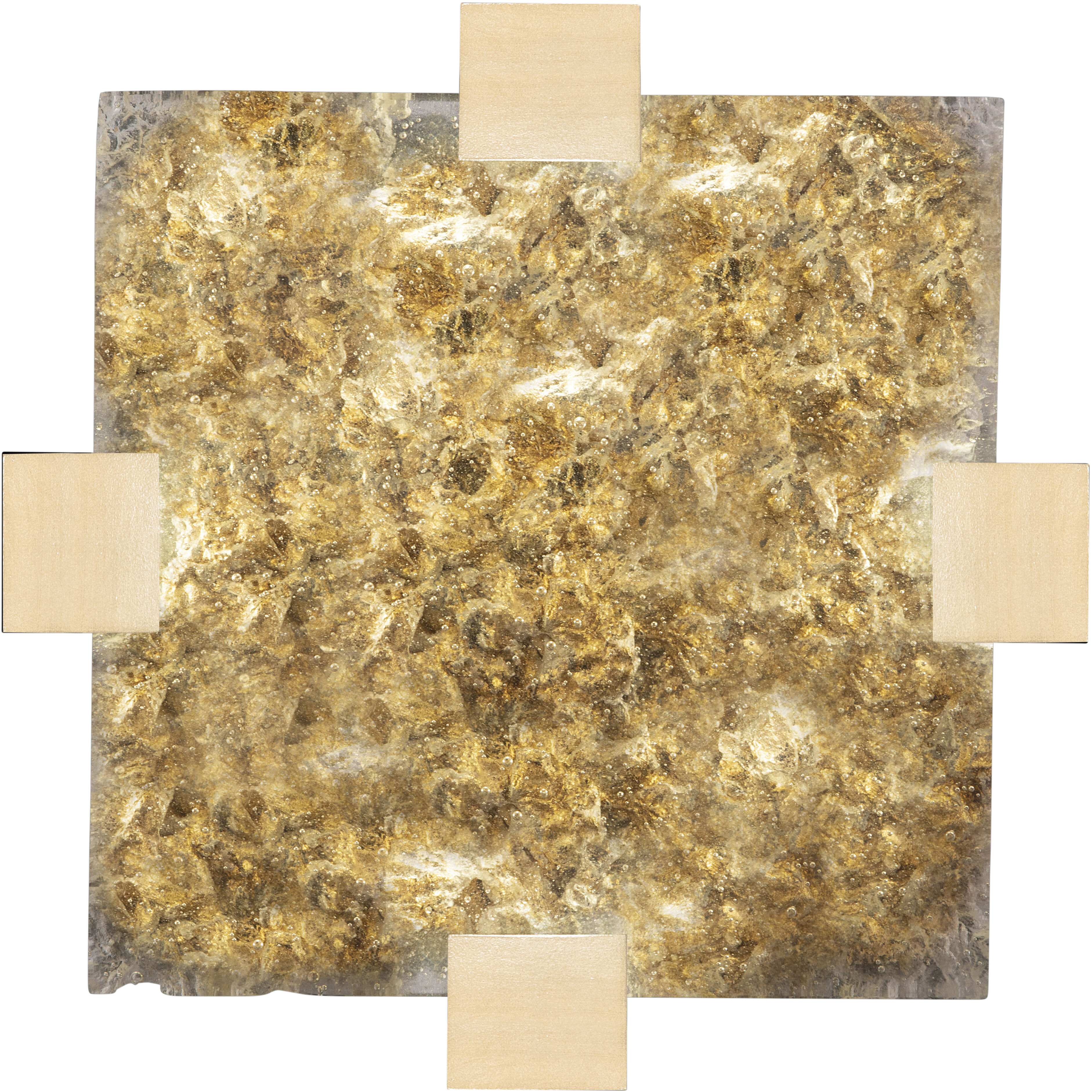 Terra 4 Light 16.75 inch Gold Flush Mount Ceiling Light