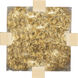 Terra 4 Light 16.75 inch Gold Flush Mount Ceiling Light in Antique Gold Leaf Studio Glass