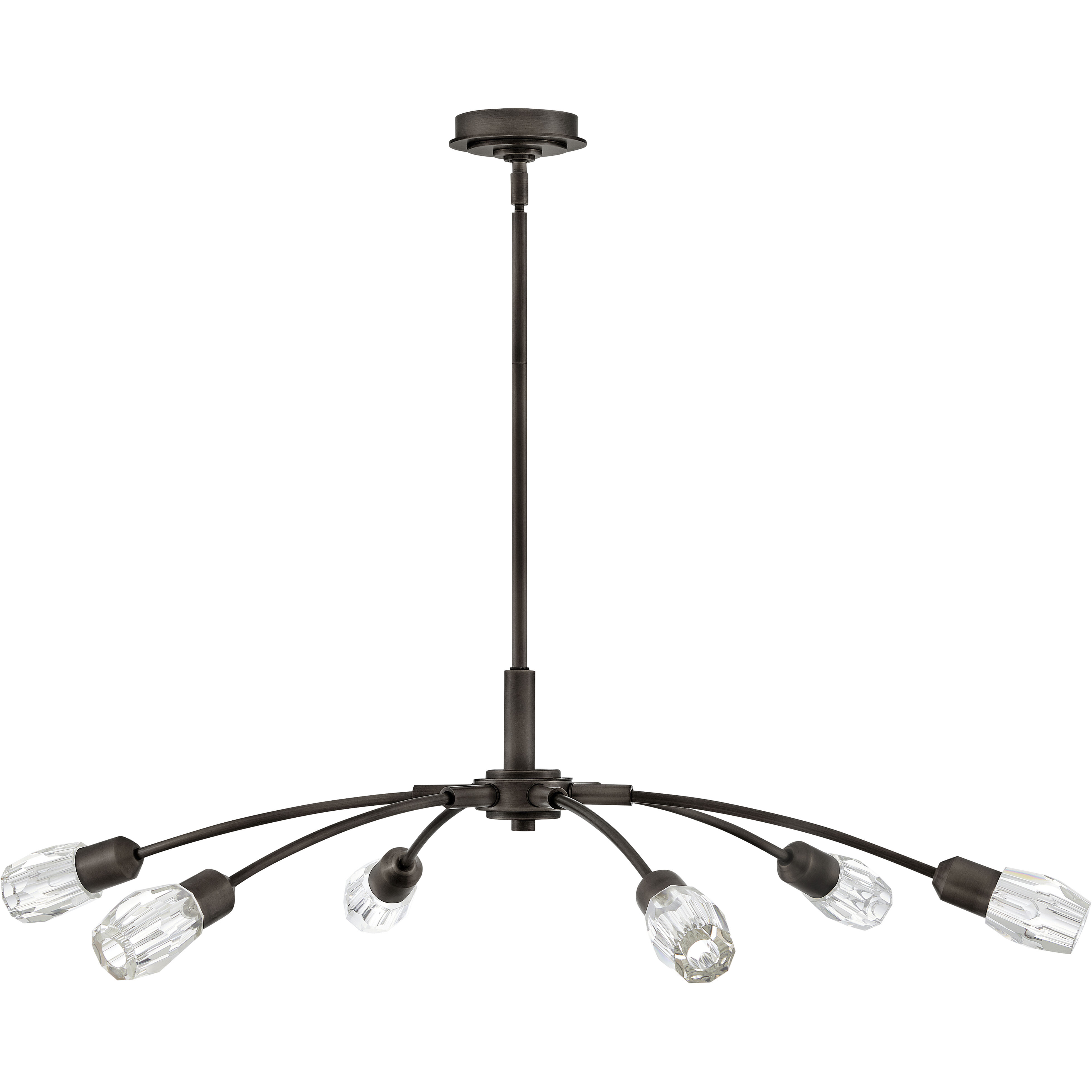Atera LED 45 inch Black Oxide Chandelier Ceiling Light, Single Tier
